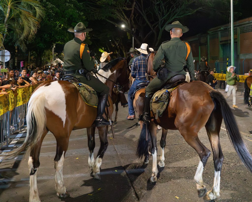 policia a caballo durante el equinodromo FNA